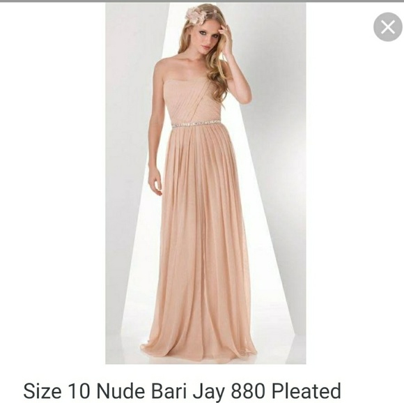 Bari Jay 880 Pleated Bodice Bridesmaid Dress - Picture 1 of 8